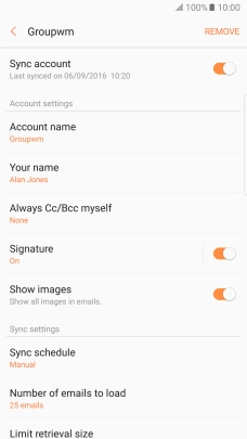 Press Sync schedule.