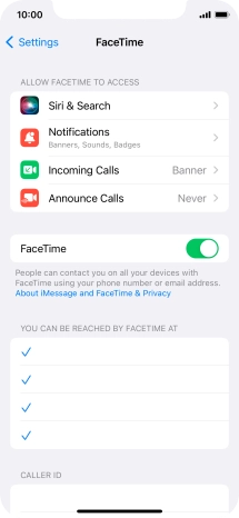 Press the indicator next to 