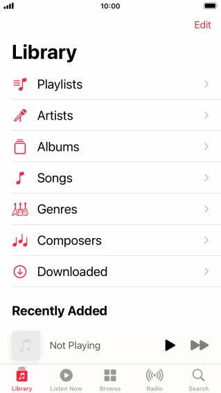 Press Playlists.