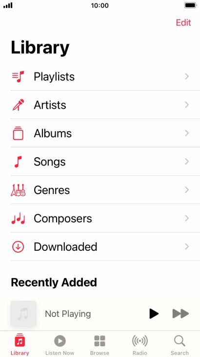 Press Playlists.