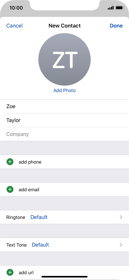 Press add phone.