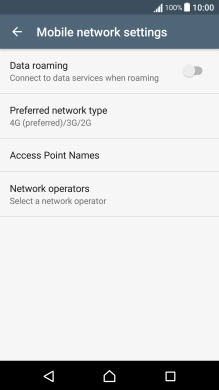 Press Preferred network type.
