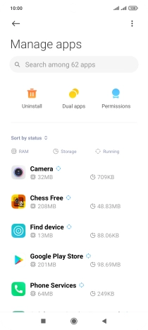 Press the required app.