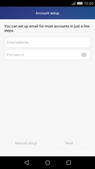 Press Email address and key in your email address.