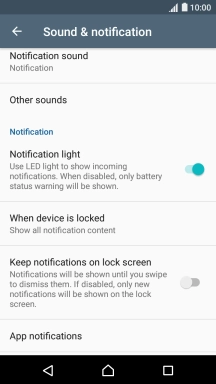Press App notifications.