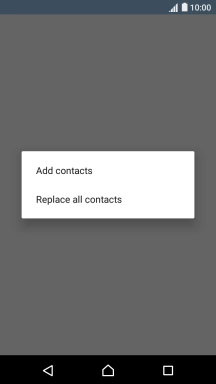 If you want to keep existing contacts saved on your SIM, press Add contacts.