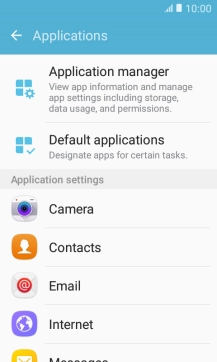 Press Application manager.