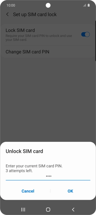 Key in your PIN and press OK.
