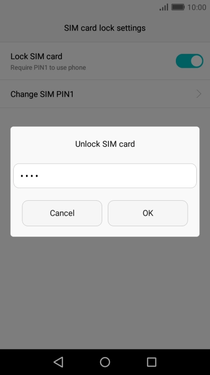 Key in your PIN and press OK.
