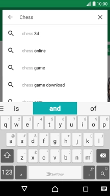 Key in the name or subject of the required app and press the search icon.