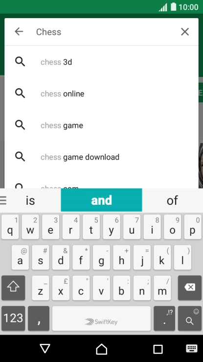 Key in the name or subject of the required app and press the search icon.
