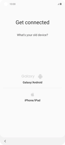 Press the required transfer method and follow the instructions on the screen to transfer content from another phone.