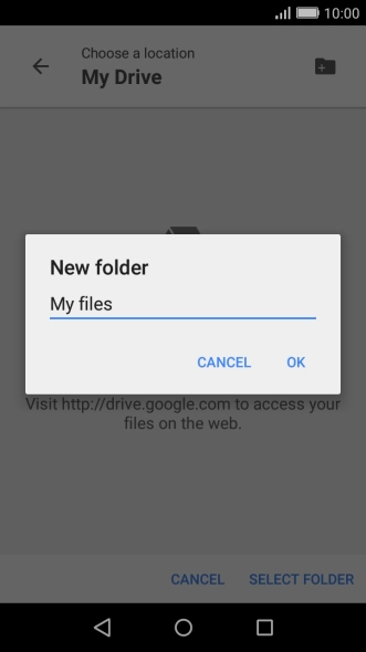 Key in the required name and press OK.