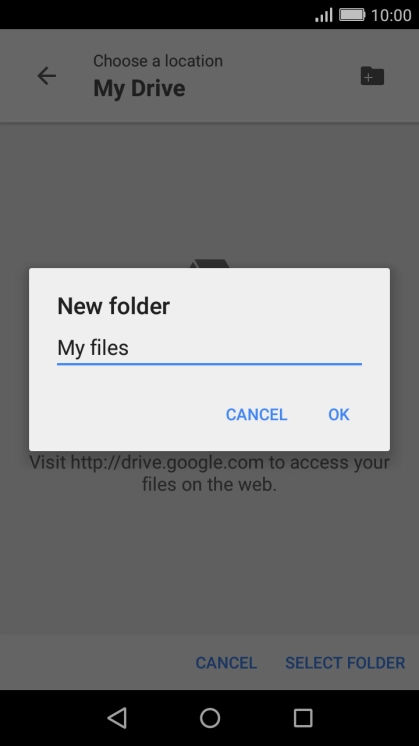 Key in the required name and press OK.