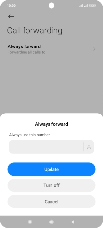 Press Turn off.