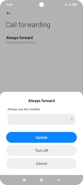 Press Turn off.
