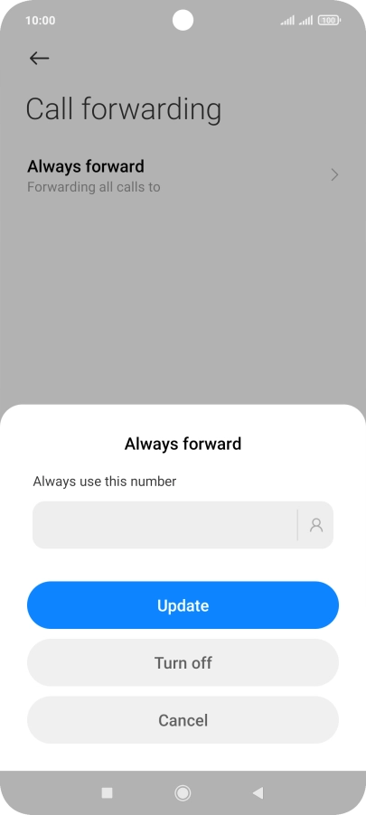 Press Turn off.