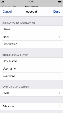 Press SMTP.