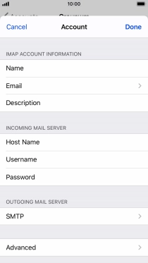 Press SMTP.