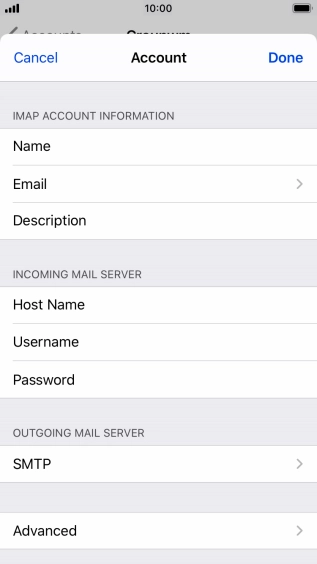 Press SMTP.
