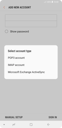 Press POP3 account.