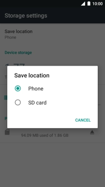 Press Phone to save your video clips in the phone memory.