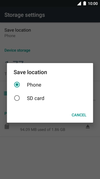 Press Phone to save your video clips in the phone memory.