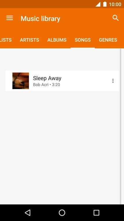 Press the required audio file.