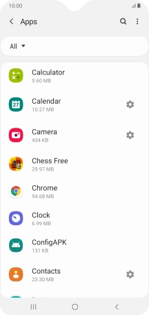 Press the required app.