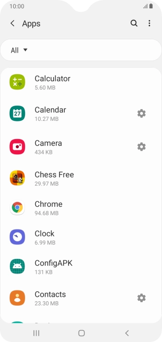 Press the required app.