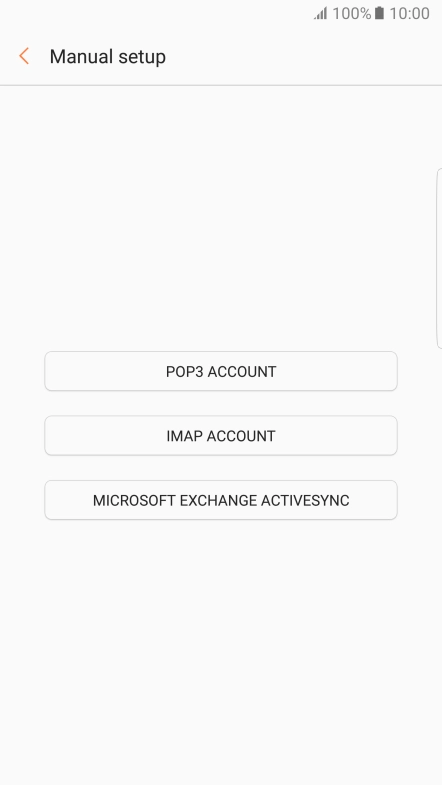 Press POP3 ACCOUNT.
