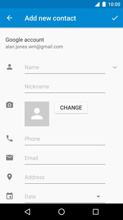 Press Name and key in the name.