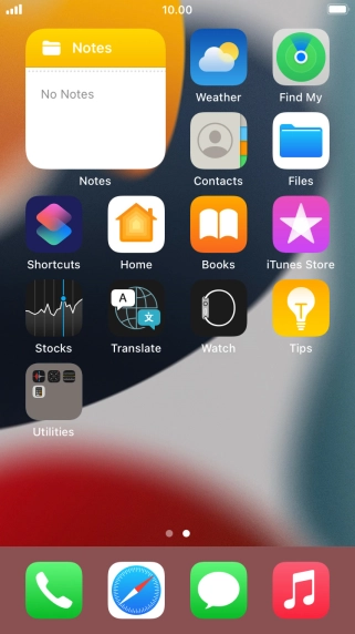 If you're using a Widget Stack: Slide up or down on the stack to select the required widget.