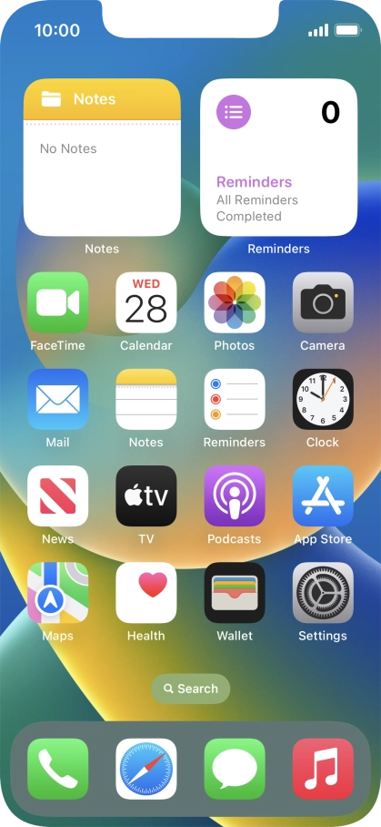 Press the music player icon.