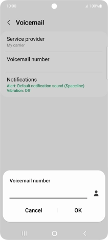 Key in (prefix) 5 (your phone number) and press OK.
