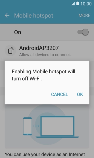 If Wi-Fi is turned on, press OK.