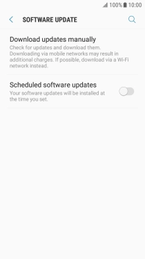 Press Download updates manually. If a new software version is available, it's displayed. Follow the instructions on the screen to update the phone software.