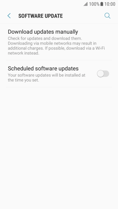 Press Download updates manually. If a new software version is available, it's displayed. Follow the instructions on the screen to update the phone software.