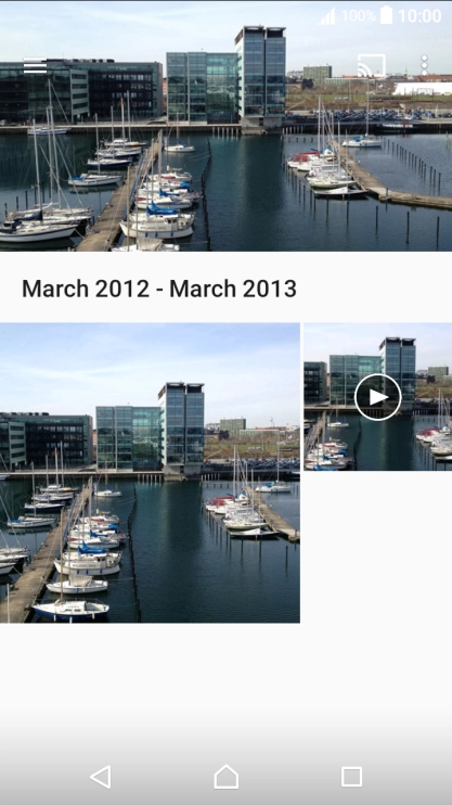 Press the required picture or video clip.