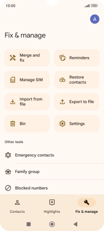 Press Manage SIM.