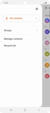 Press Manage contacts.