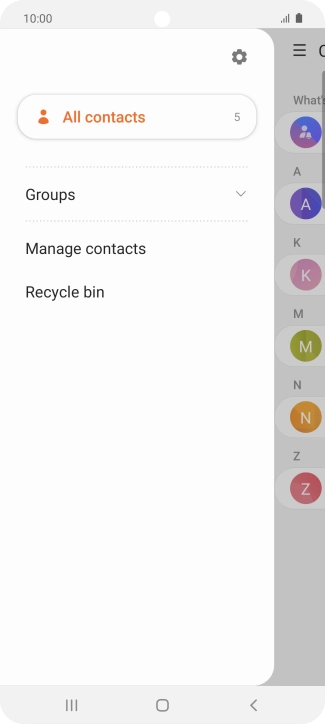 Press Manage contacts.