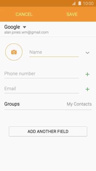 Press the address book drop down list.