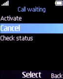Select Cancel to turn off the function.