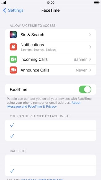Press the indicator next to 