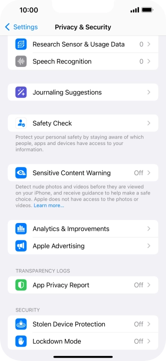 Press App Privacy Report.