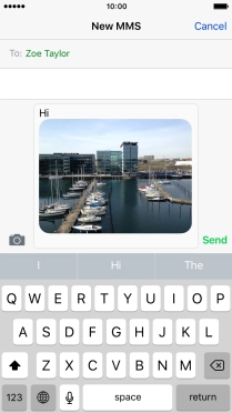 Press Send when you've written your picture message.