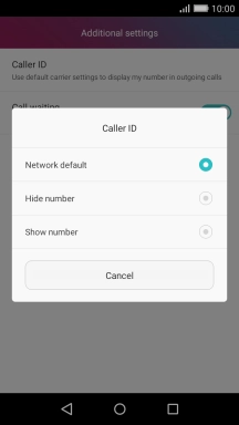Press Show number to turn on caller identification.