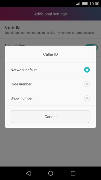 Press Show number to turn on caller identification.