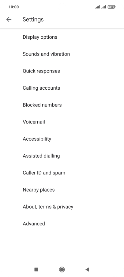 Press Calling accounts.